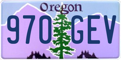 OR license plate 970GEV