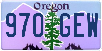 OR license plate 970GEW