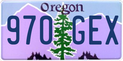 OR license plate 970GEX