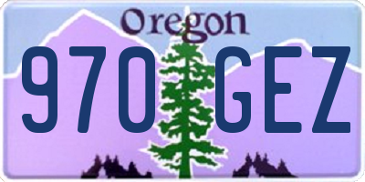 OR license plate 970GEZ