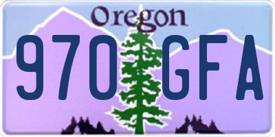 OR license plate 970GFA