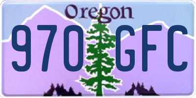 OR license plate 970GFC