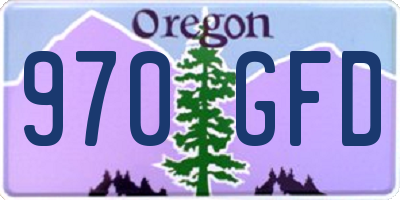 OR license plate 970GFD