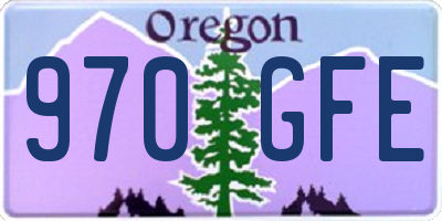 OR license plate 970GFE