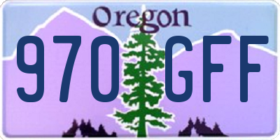 OR license plate 970GFF