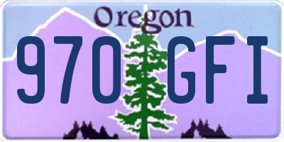 OR license plate 970GFI