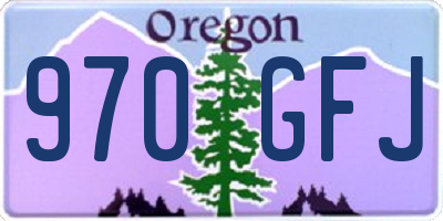 OR license plate 970GFJ