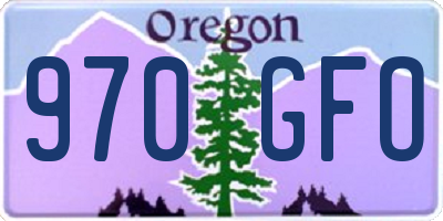 OR license plate 970GFO