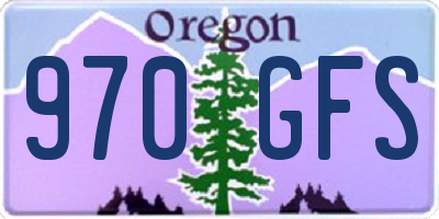OR license plate 970GFS