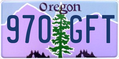 OR license plate 970GFT