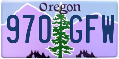 OR license plate 970GFW
