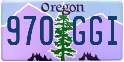 OR license plate 970GGI