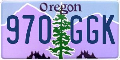 OR license plate 970GGK