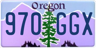 OR license plate 970GGX