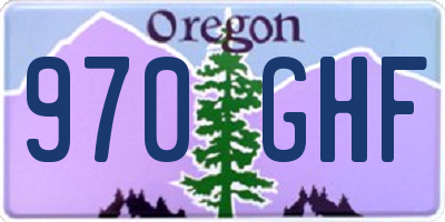 OR license plate 970GHF