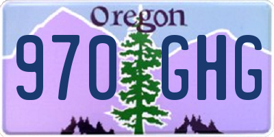 OR license plate 970GHG
