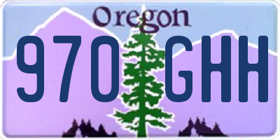 OR license plate 970GHH