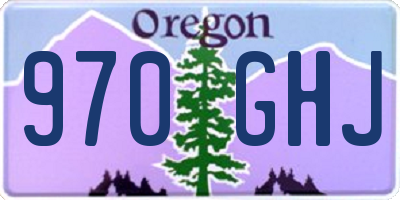 OR license plate 970GHJ