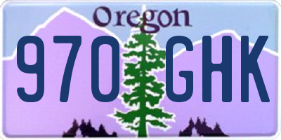 OR license plate 970GHK