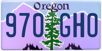 OR license plate 970GHO