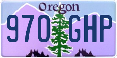 OR license plate 970GHP
