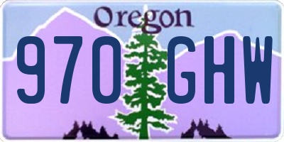 OR license plate 970GHW