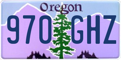 OR license plate 970GHZ