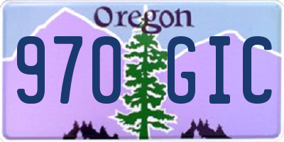 OR license plate 970GIC