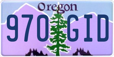 OR license plate 970GID