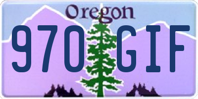 OR license plate 970GIF