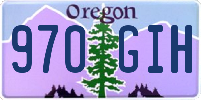 OR license plate 970GIH