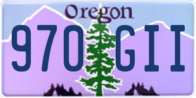 OR license plate 970GII