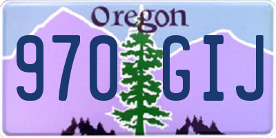 OR license plate 970GIJ