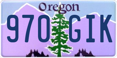 OR license plate 970GIK