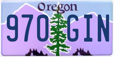 OR license plate 970GIN