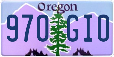 OR license plate 970GIO