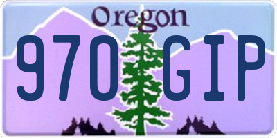 OR license plate 970GIP