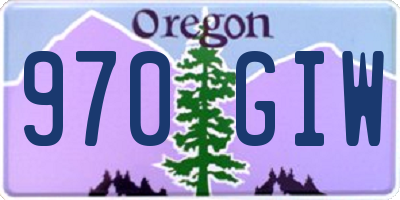 OR license plate 970GIW