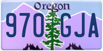 OR license plate 970GJA
