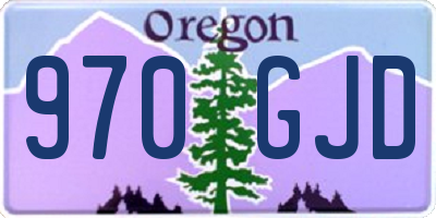 OR license plate 970GJD