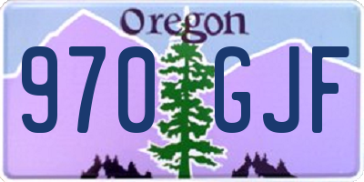 OR license plate 970GJF