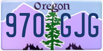 OR license plate 970GJG