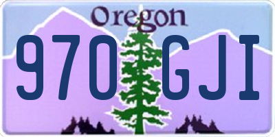OR license plate 970GJI