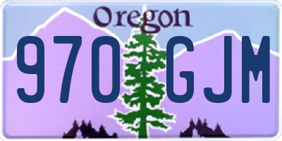 OR license plate 970GJM