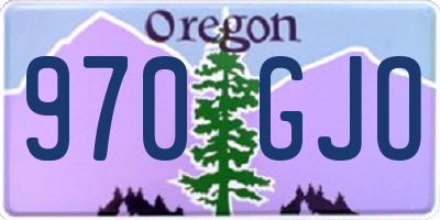 OR license plate 970GJO