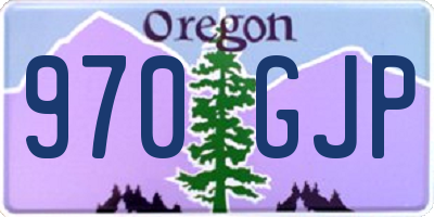 OR license plate 970GJP