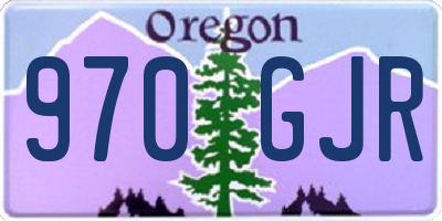 OR license plate 970GJR