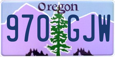 OR license plate 970GJW