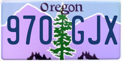 OR license plate 970GJX
