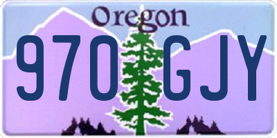 OR license plate 970GJY